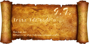 Iritz Tóbiás névjegykártya